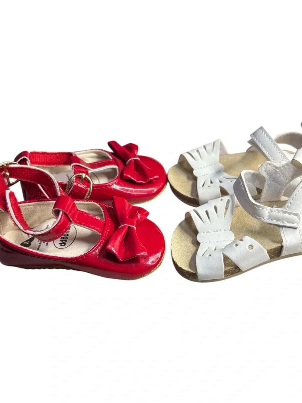 2 Pairs Baby Girl Shoes MYGGPP Red Patent Leather Mary Jane Size 11 & Carters